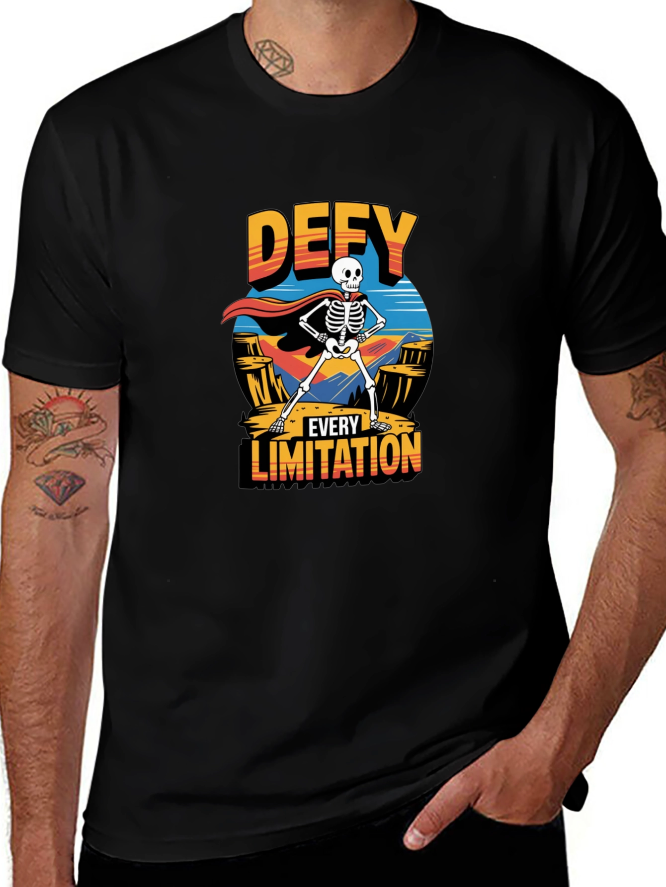 Defy Every Limitation Skeleton Graphic Tee