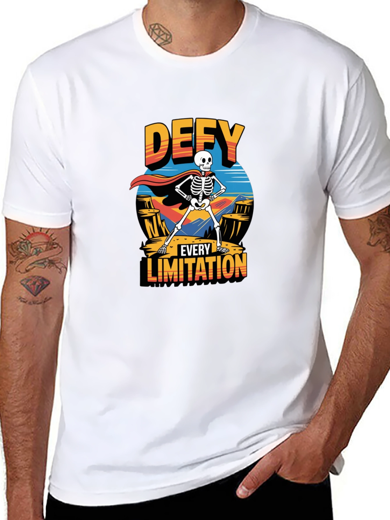 Defy Every Limitation Skeleton Graphic Tee