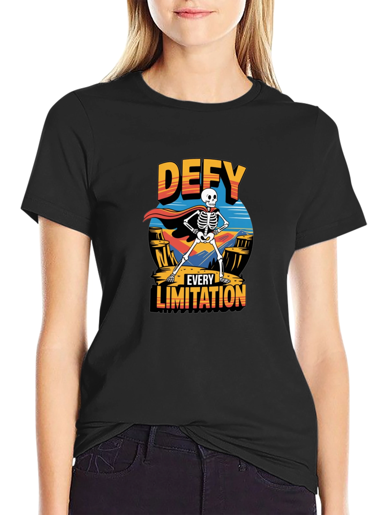 Defy Every Limitation Skeleton Graphic Tee