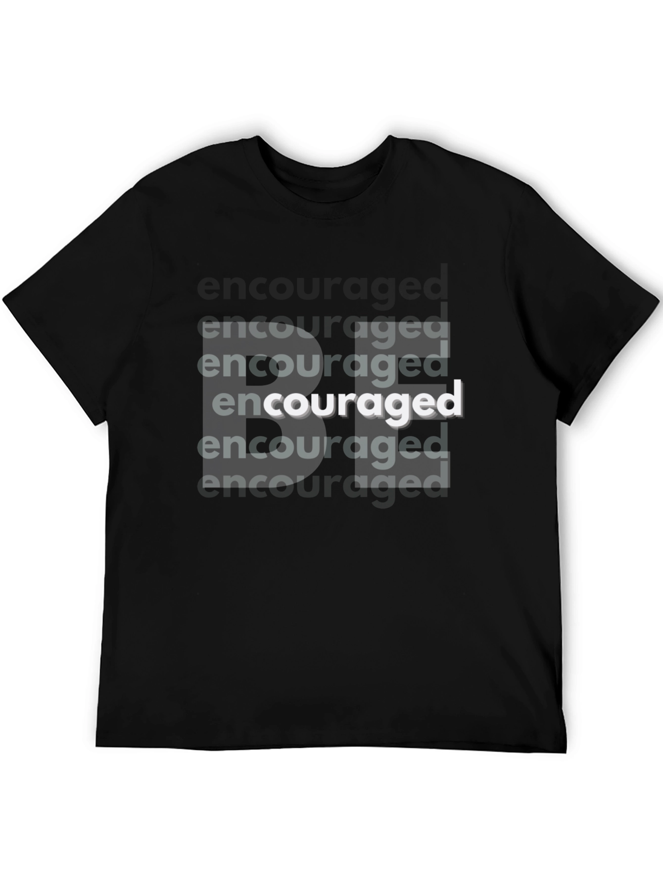 Encouraged Graphic T-Shirt - Bold Black Tee