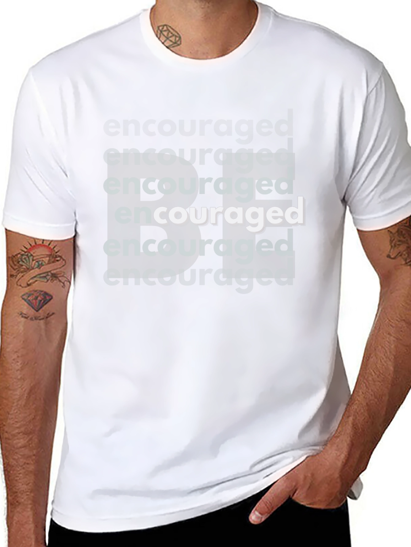 Encouraged Graphic T-Shirt - Bold Black Tee
