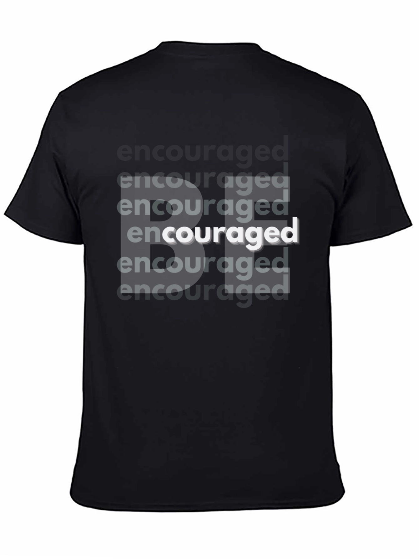 Encouraged Graphic T-Shirt - Bold Black Tee