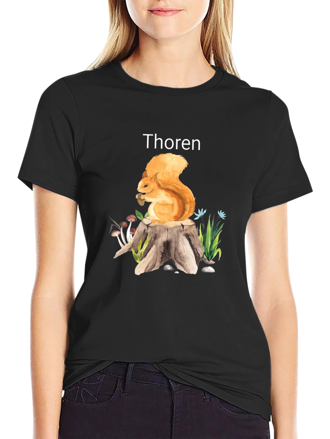 Squirrel on Stump T-Shirt - Thoren