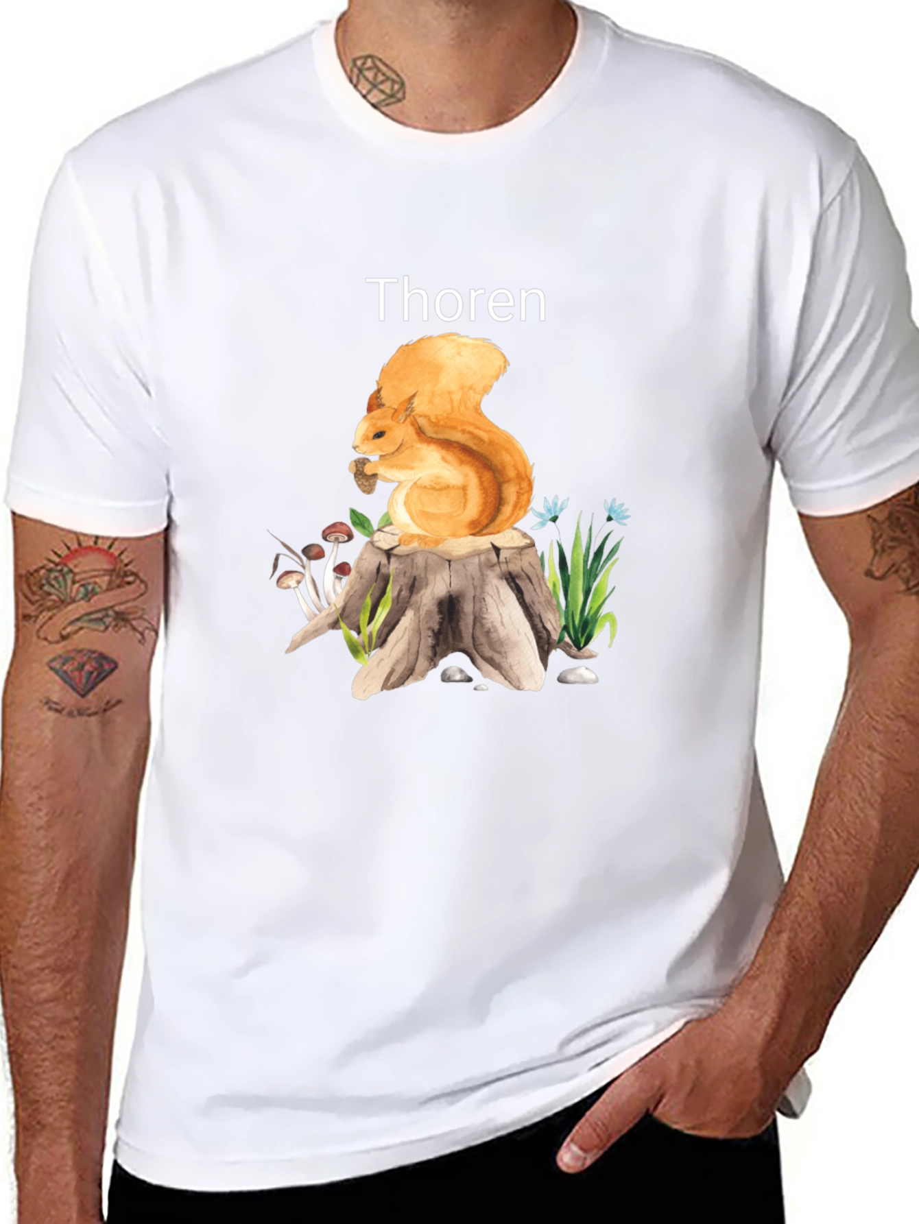 Squirrel on Stump T-Shirt - Thoren