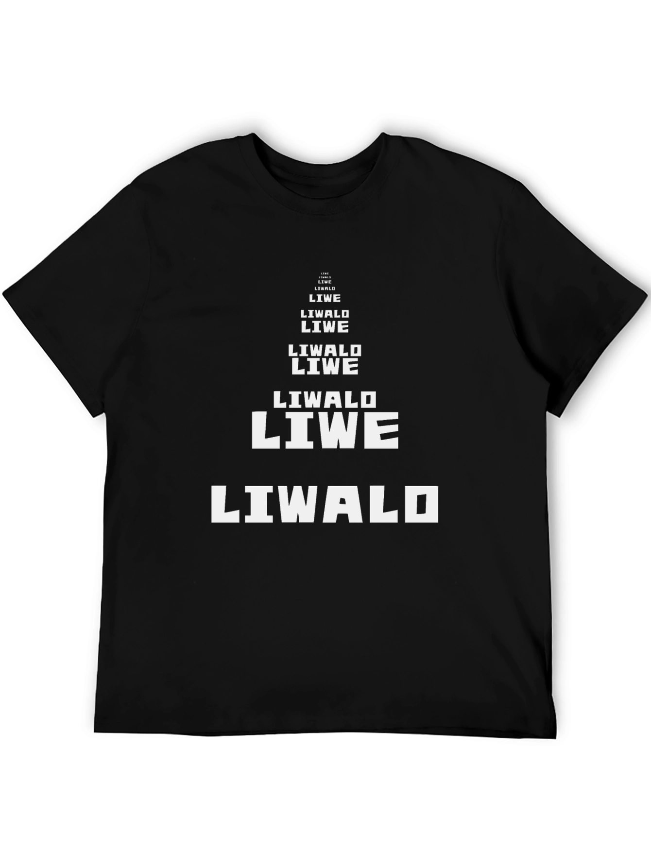 Liwaldo Liwe Eye Chart Black T-Shirt