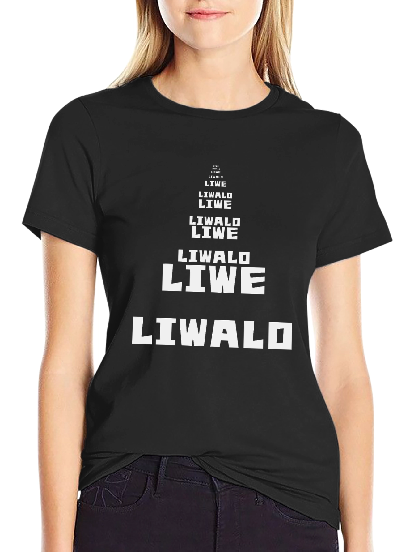 Liwaldo Liwe Eye Chart Black T-Shirt