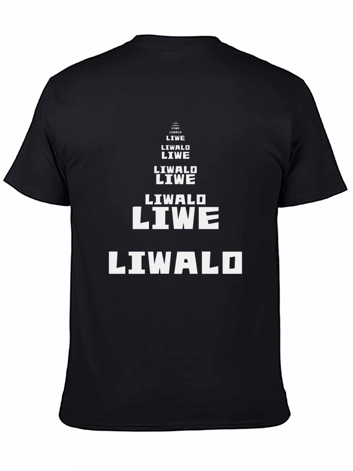 Liwaldo Liwe Eye Chart Black T-Shirt
