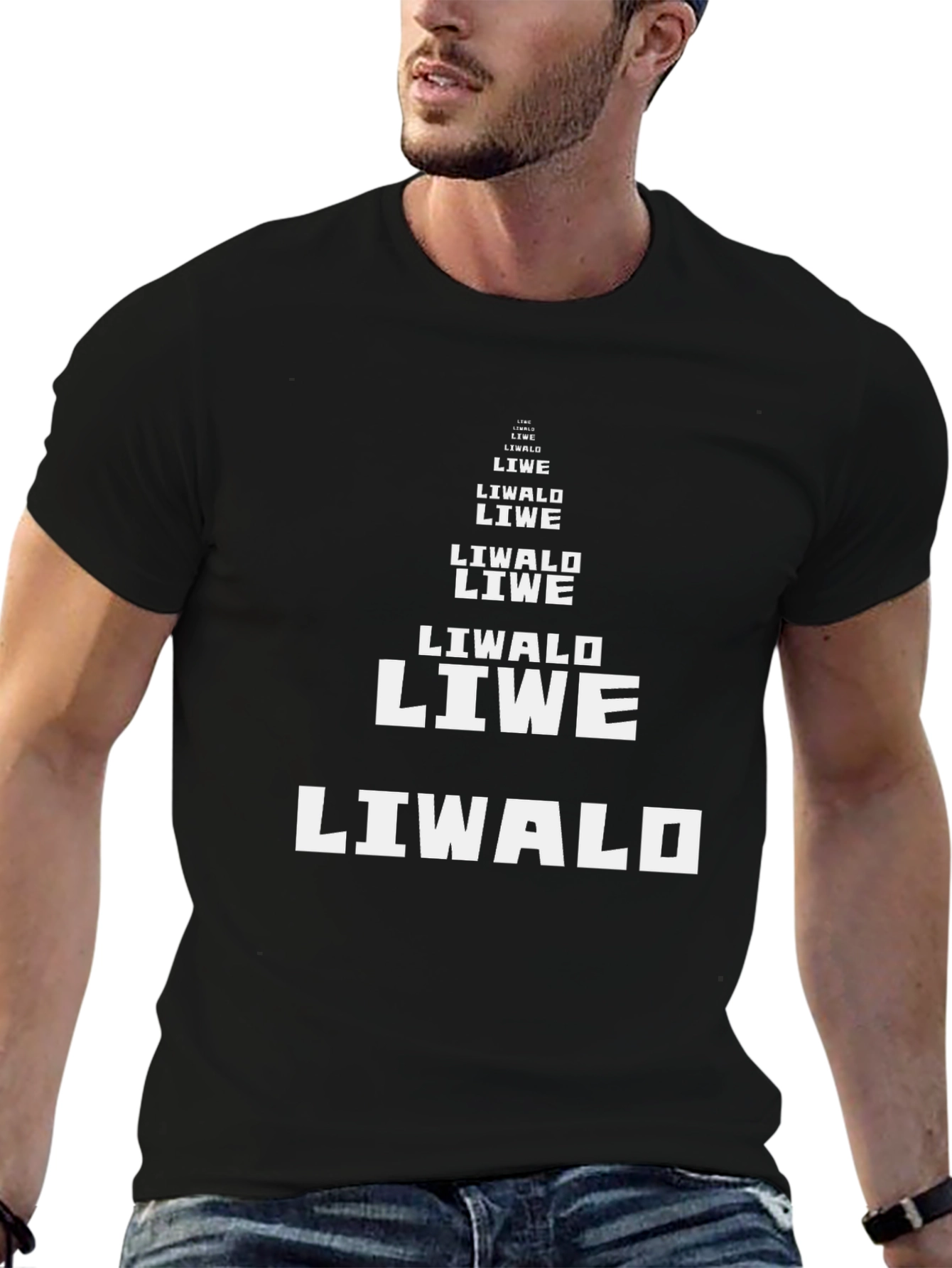 Liwaldo Liwe Eye Chart Black T-Shirt