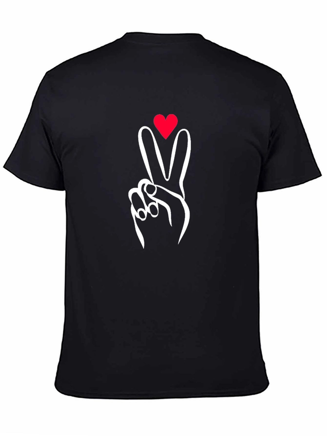 Peace Love Sign Graphic Tee - Black