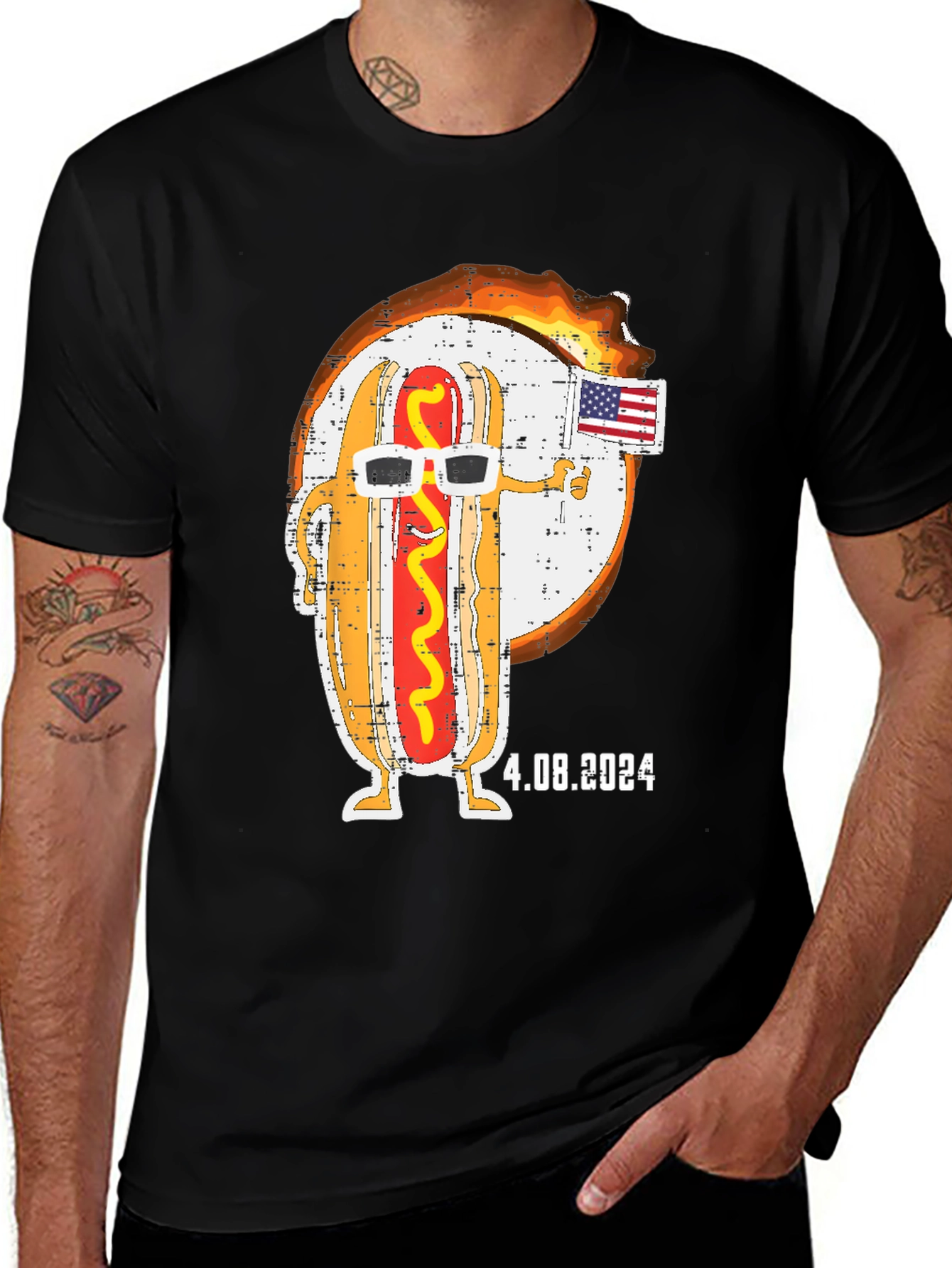 Cool Hotdog 4th of July 2024 T-Shirt