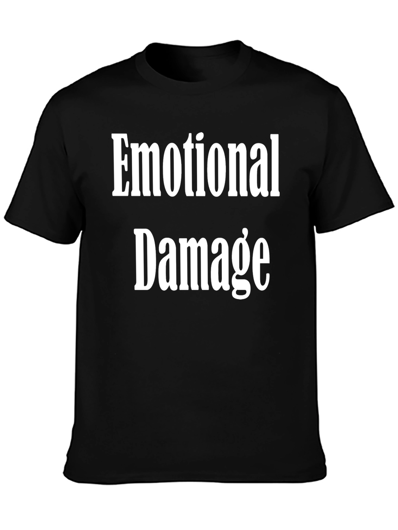 Emotional Damage Graphic Tee - Soft Cotton Black T-Shirt