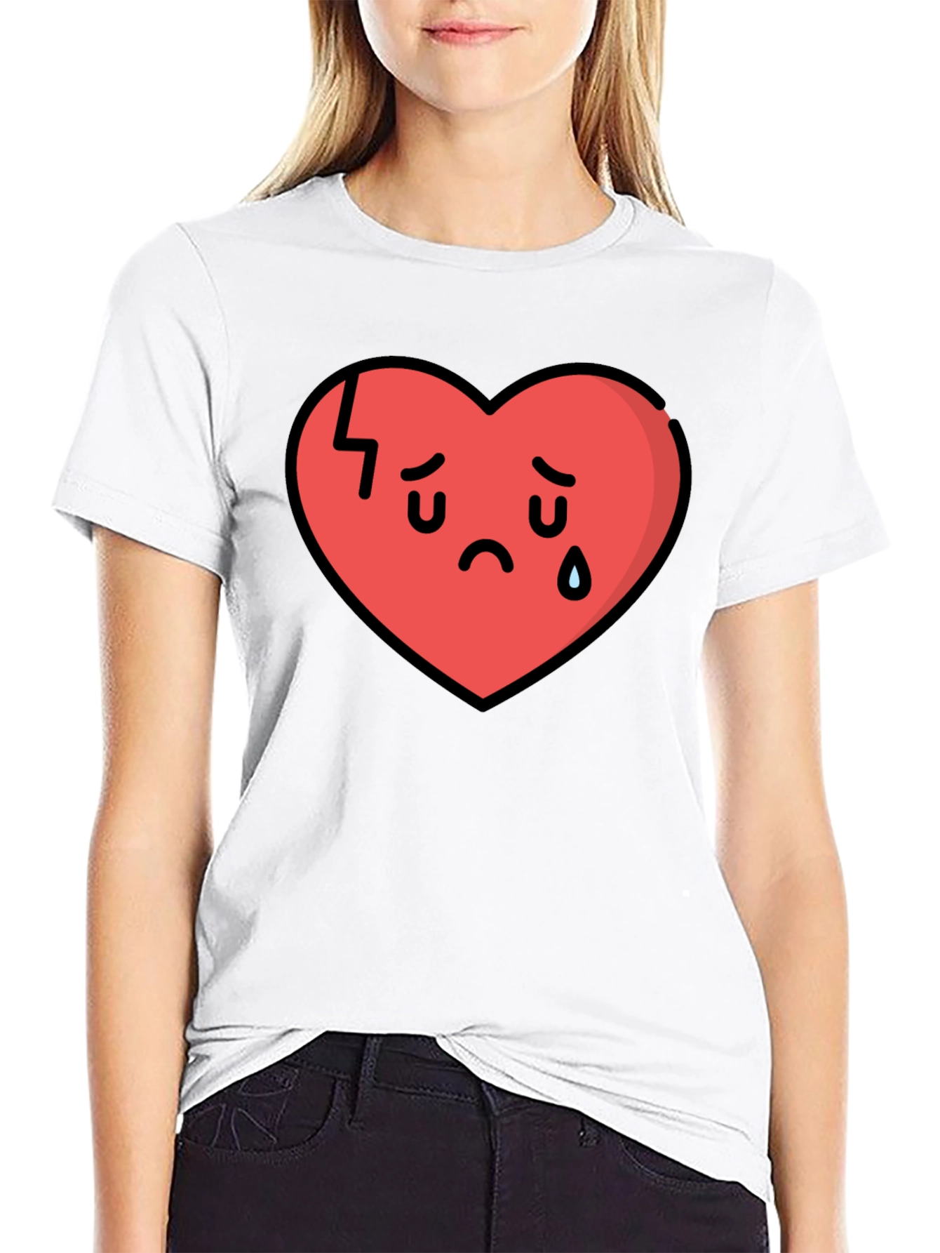 Broken Heart Graphic Tee - Sad Heart Club Shirt