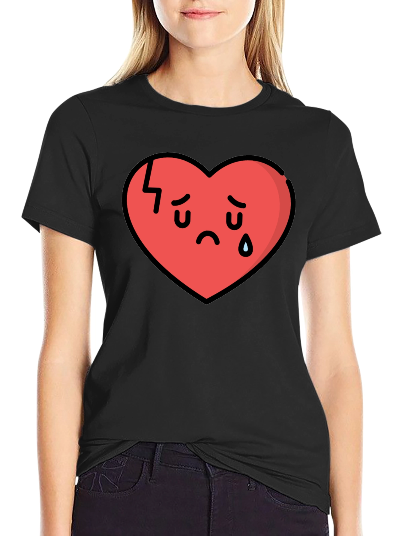 Broken Heart Graphic Tee - Sad Heart Club Shirt