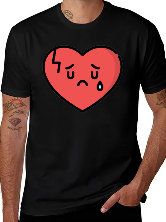 Broken Heart Graphic Tee - Sad Heart Club Shirt