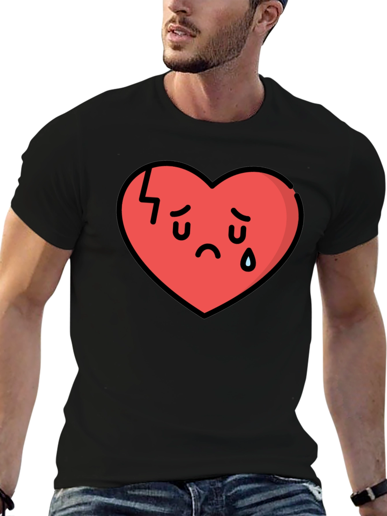 Broken Heart Graphic Tee - Sad Heart Club Shirt