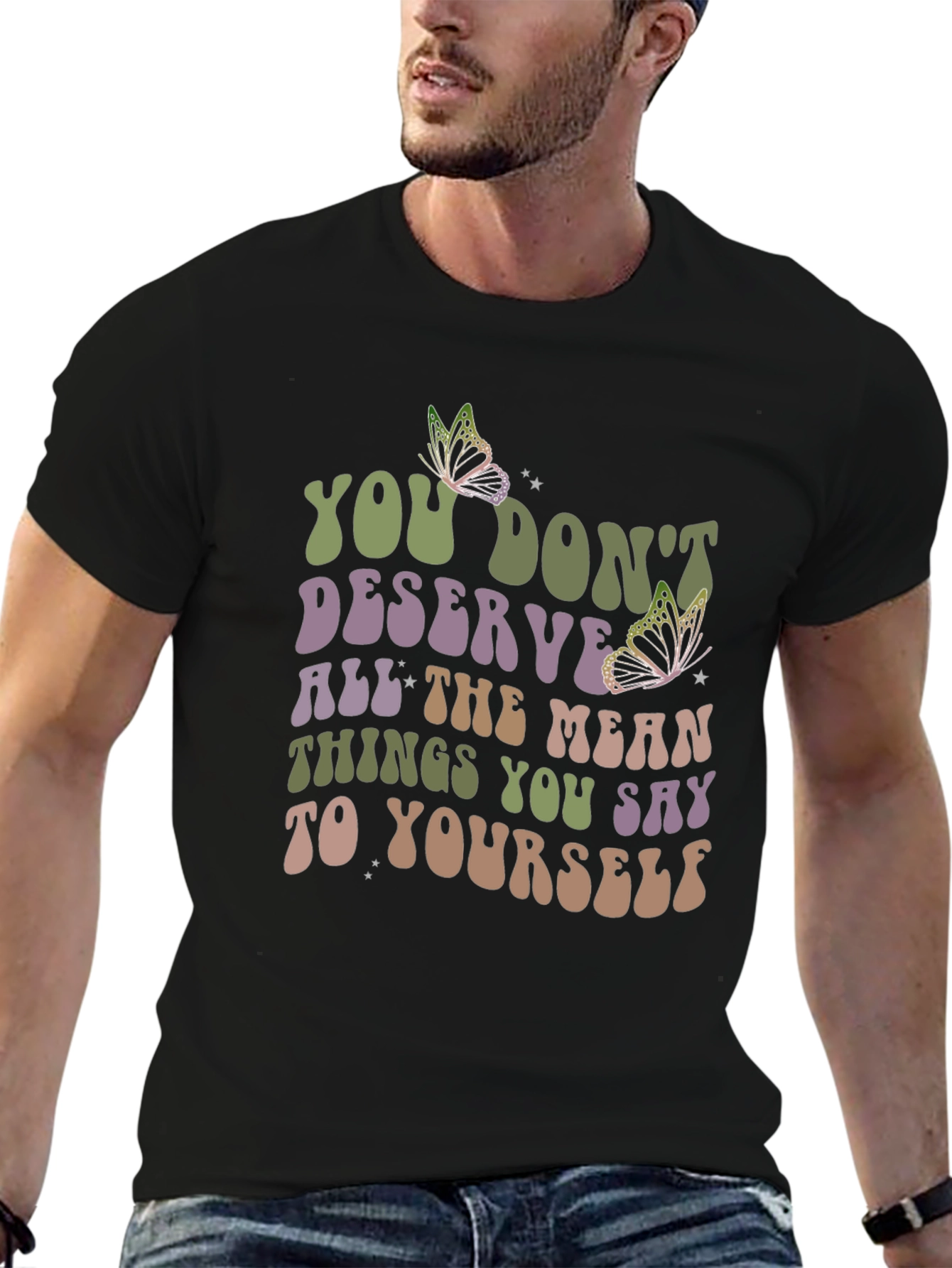 Inspirational Butterfly Graphic T-Shirt