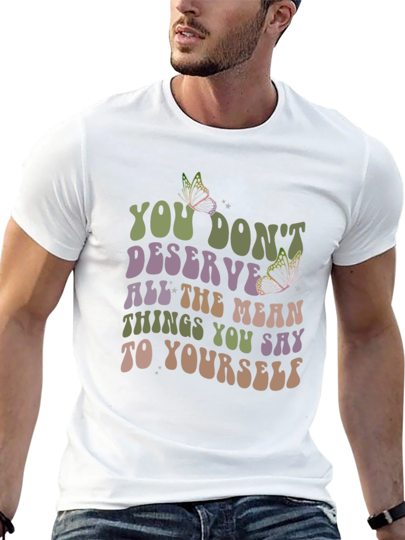 Inspirational Butterfly Graphic T-Shirt