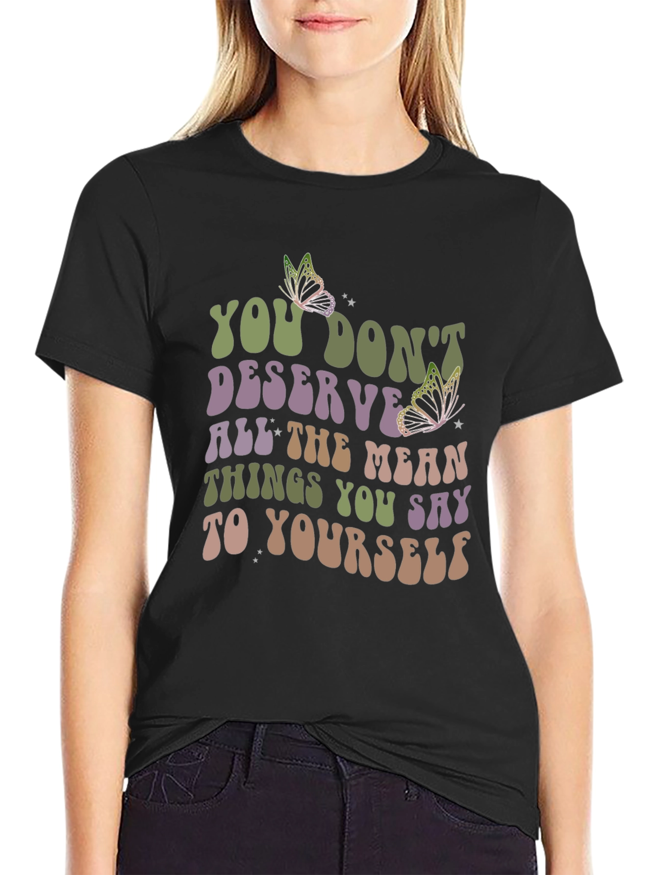 Inspirational Butterfly Graphic T-Shirt
