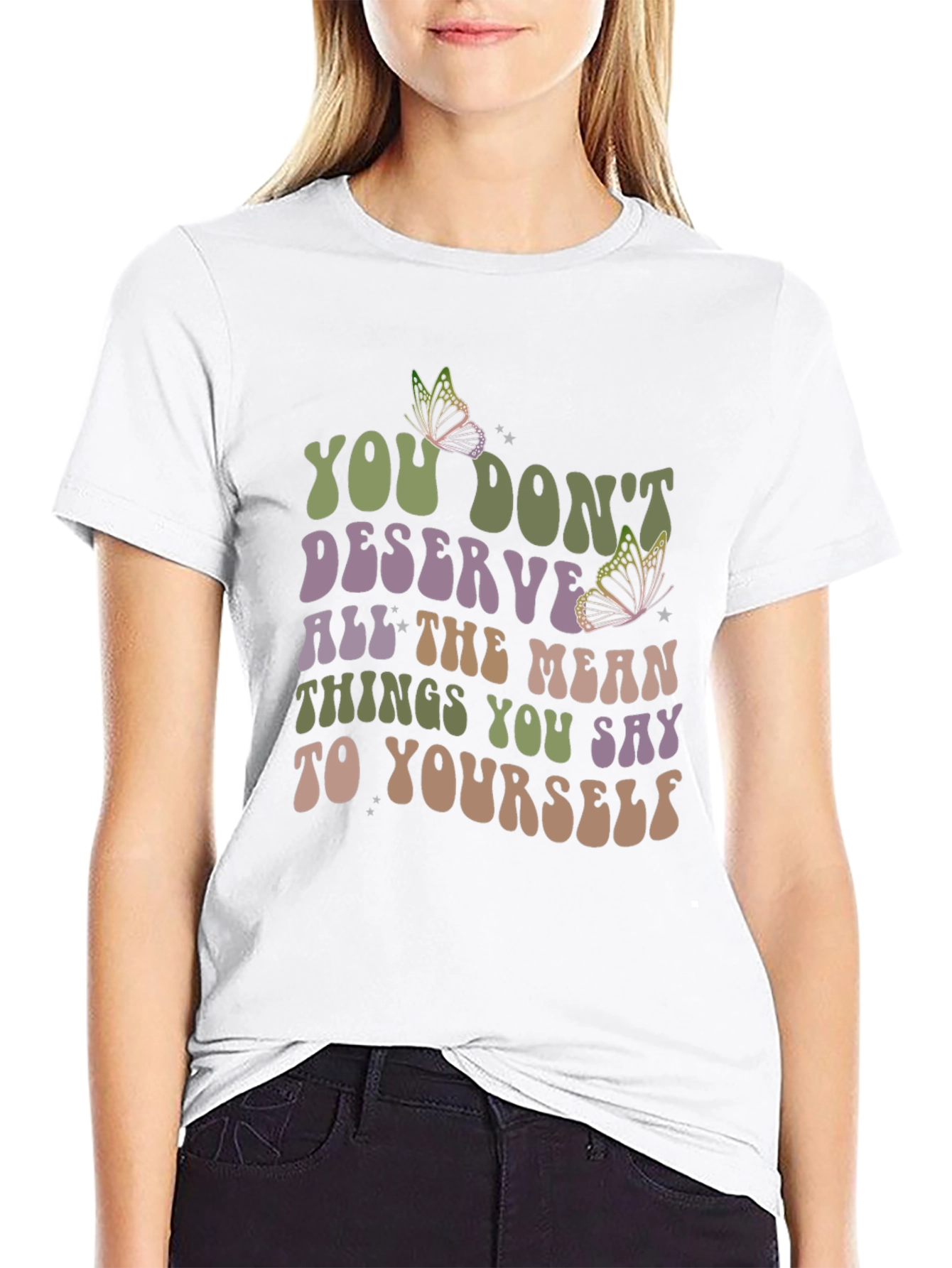 Inspirational Butterfly Graphic T-Shirt