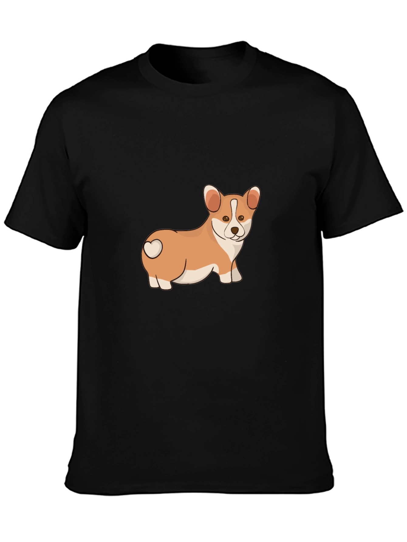 Corgi Love Mens Black T-Shirt