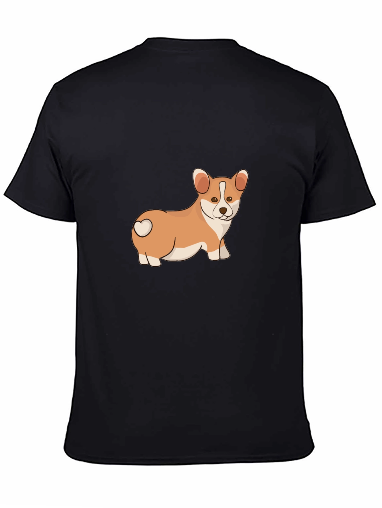 Corgi Love Mens Black T-Shirt