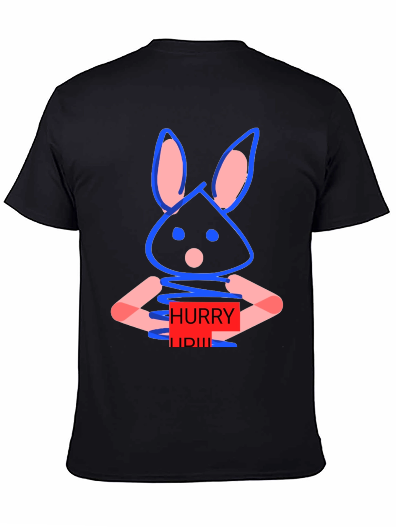 Whimsical Bunny Graphic Tee - Hurry Up! Design