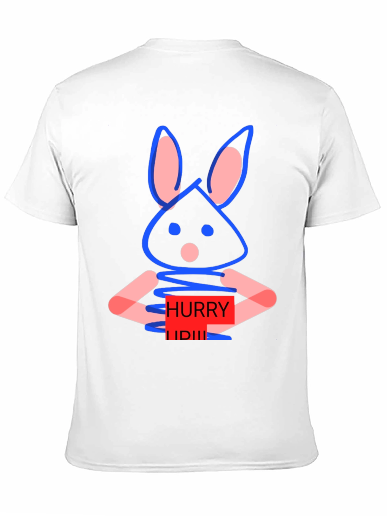 Whimsical Bunny Graphic Tee - Hurry Up! Design