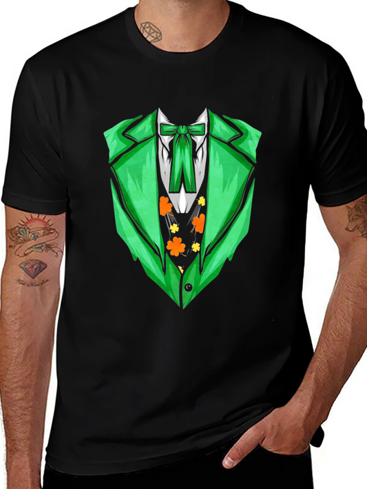 St. Patricks Day Green Suit Print T-Shirt