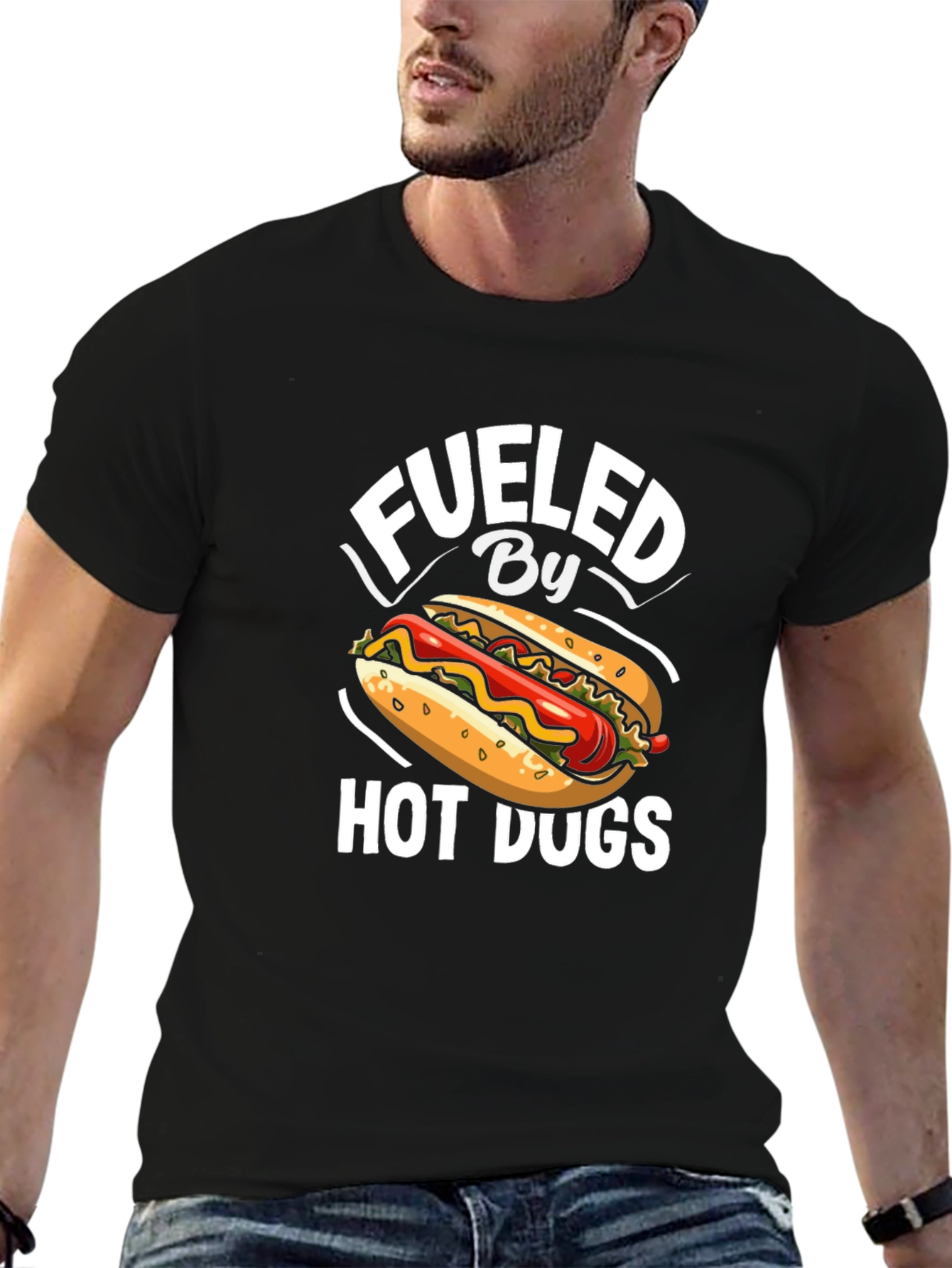 Fueled by Hot Dogs Graphic T-Shirt
