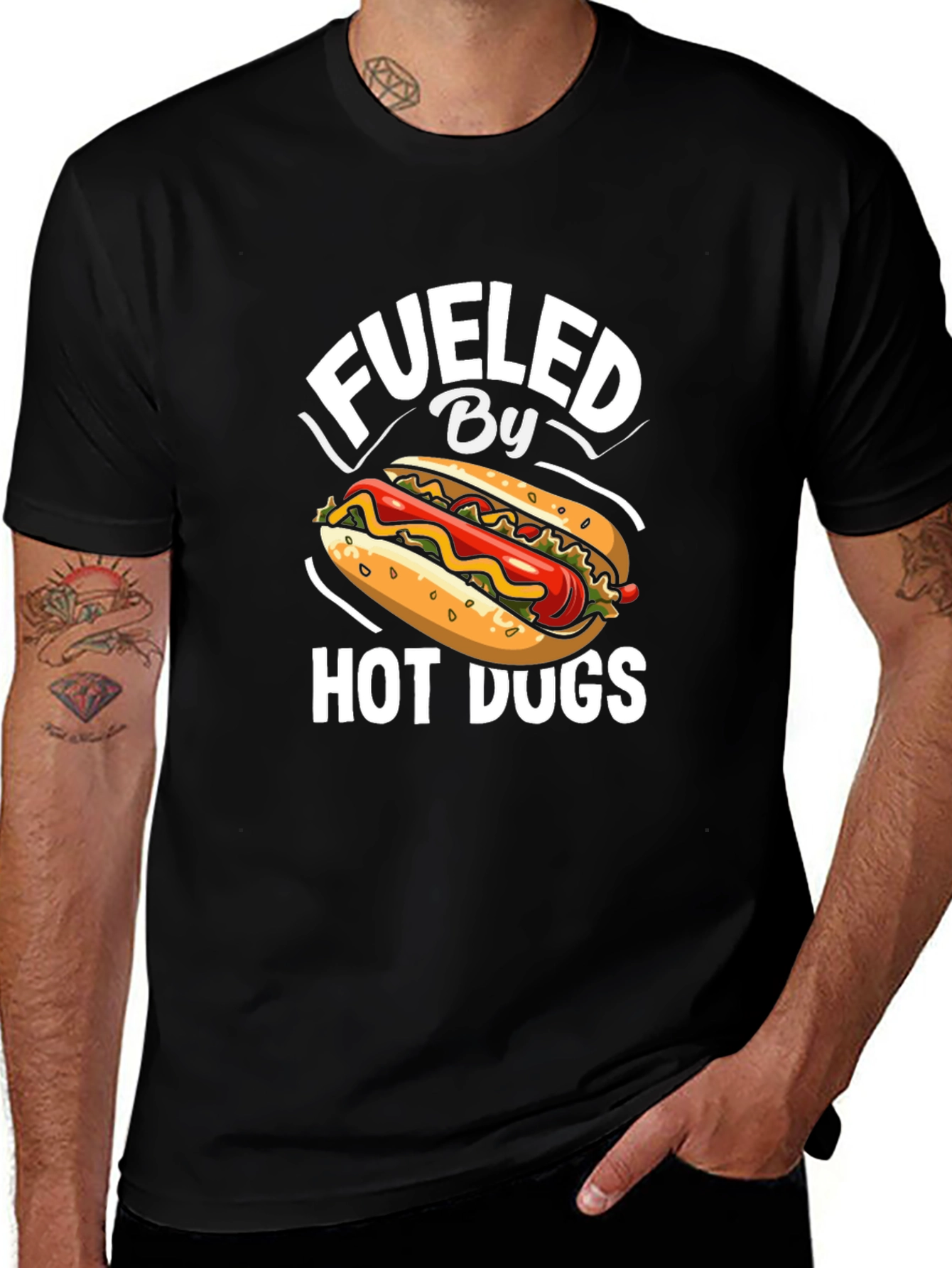 Fueled by Hot Dogs Graphic T-Shirt