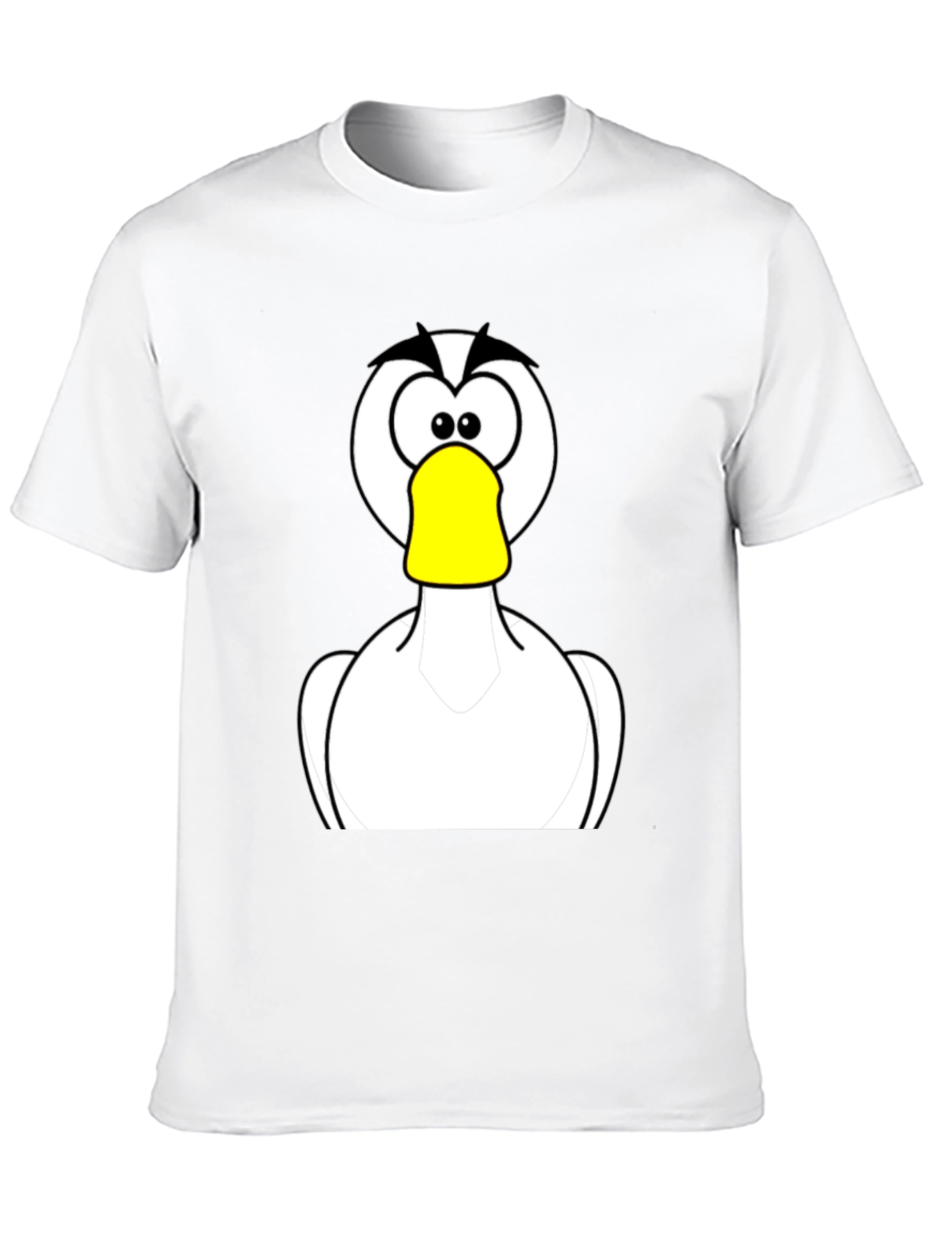 Cartoon Duck Graphic Black T-Shirt