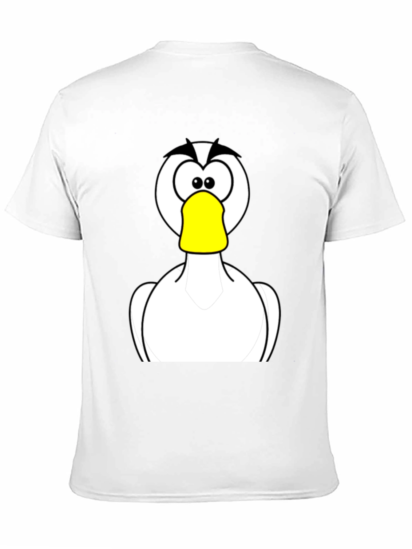 Cartoon Duck Graphic Black T-Shirt