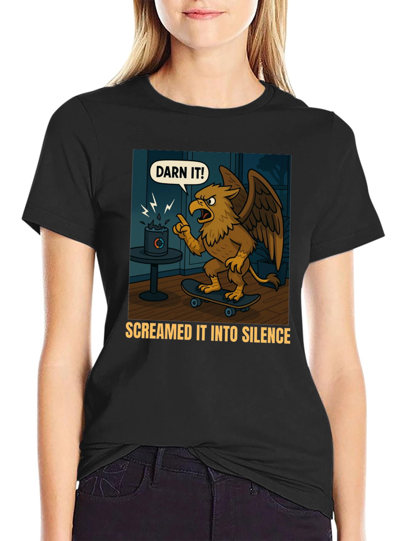 Darn It! Gryphon Skateboard T-Shirt