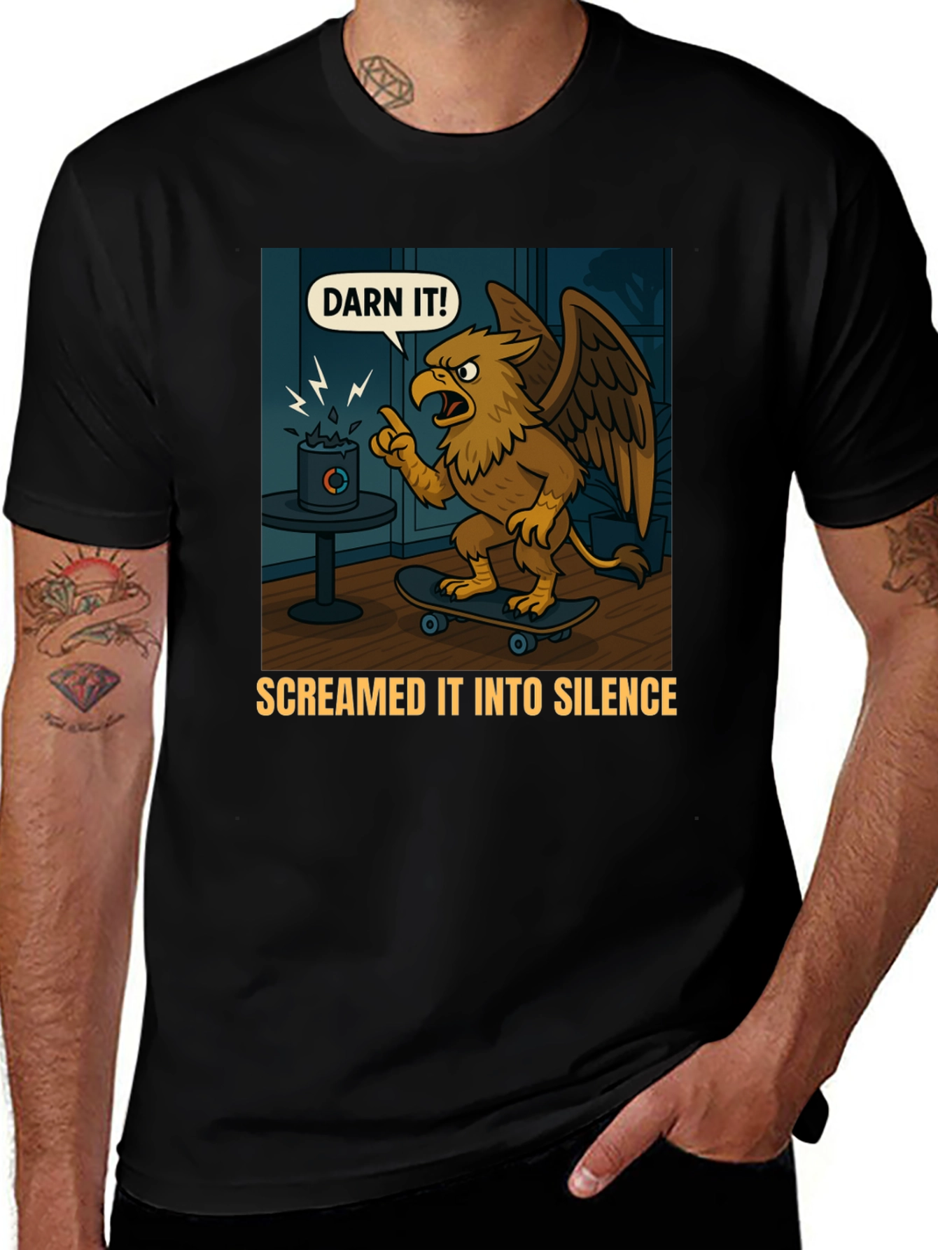 Darn It! Gryphon Skateboard T-Shirt
