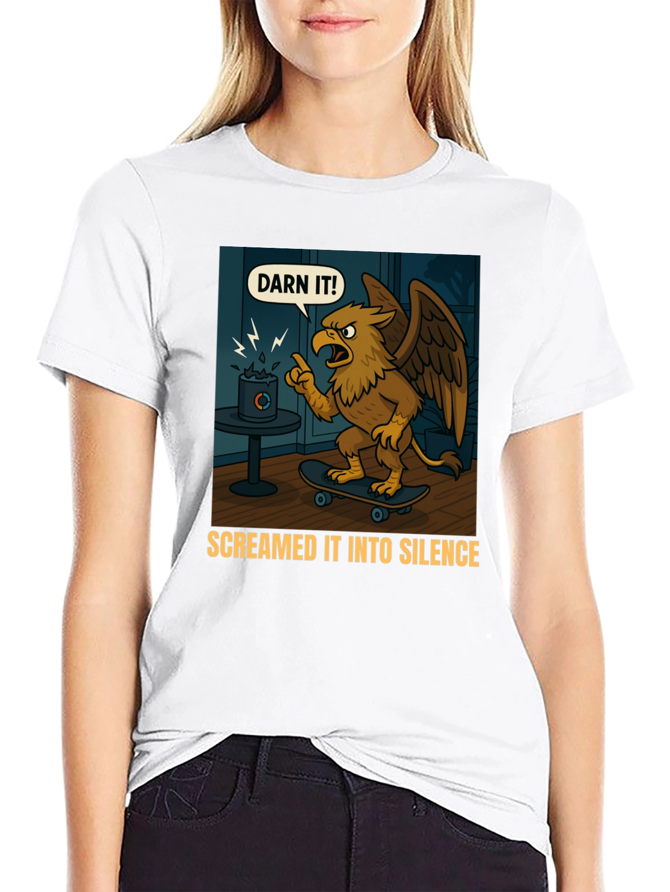 Darn It! Gryphon Skateboard T-Shirt