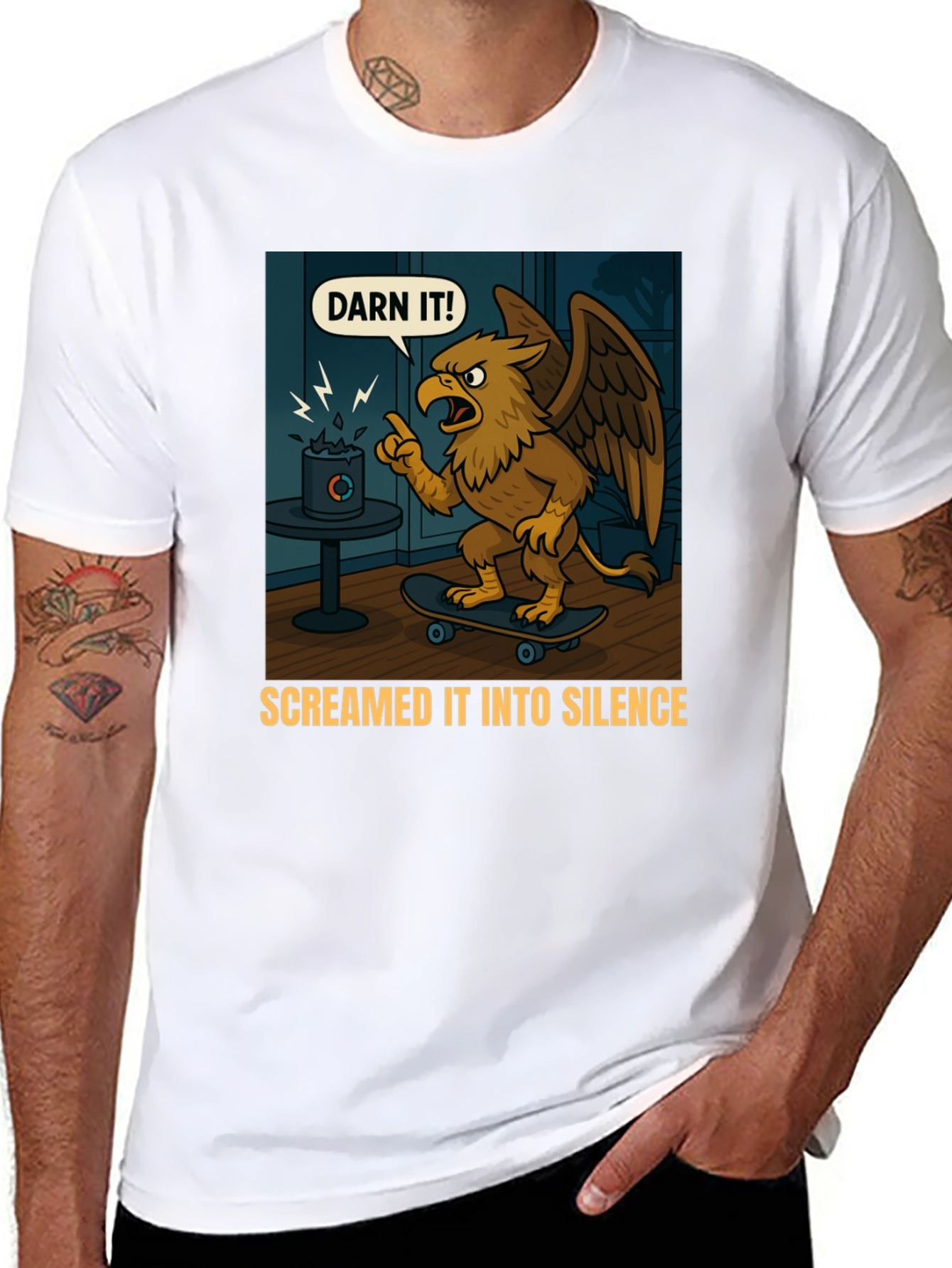 Darn It! Gryphon Skateboard T-Shirt