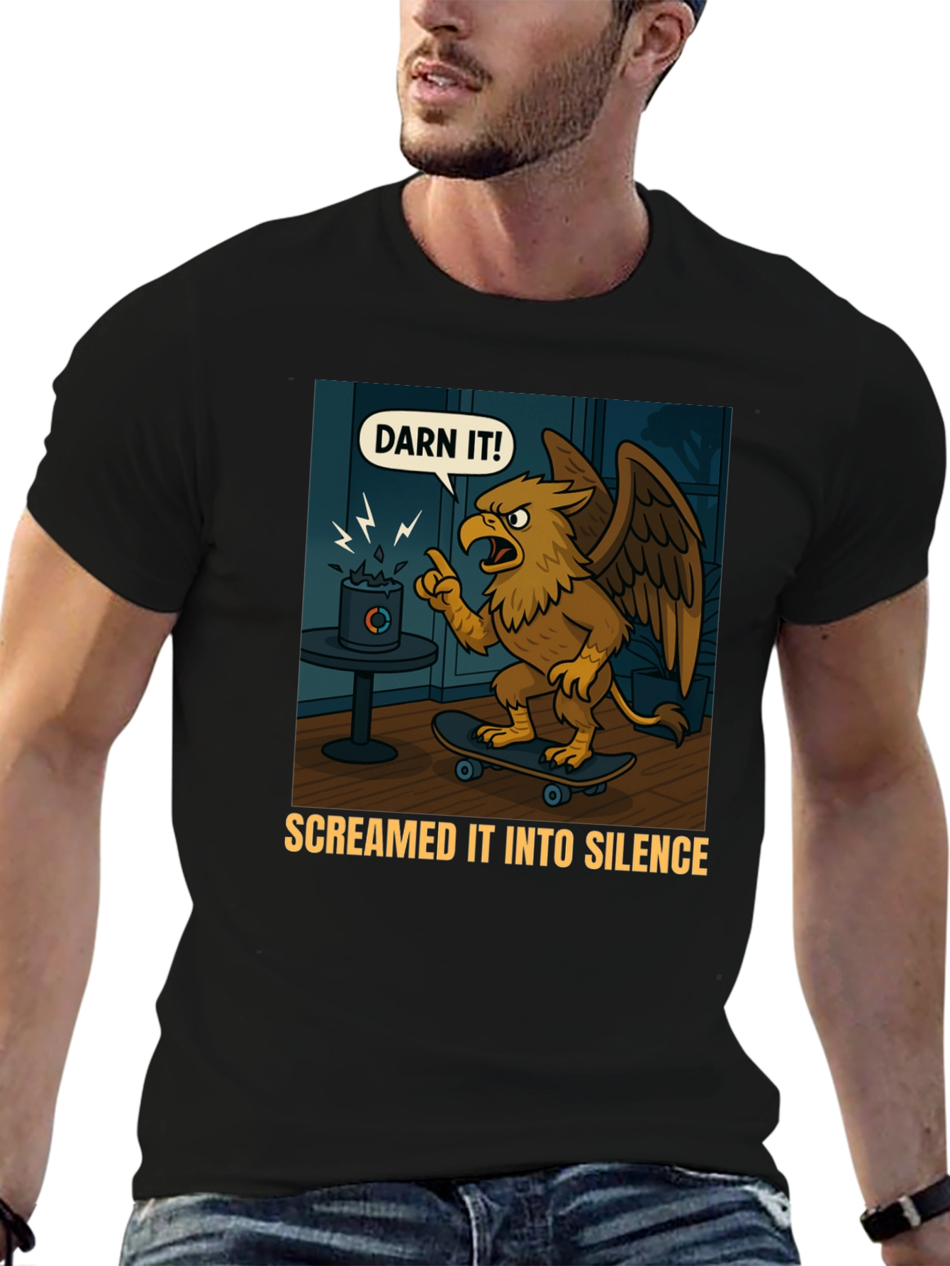 Darn It! Gryphon Skateboard T-Shirt