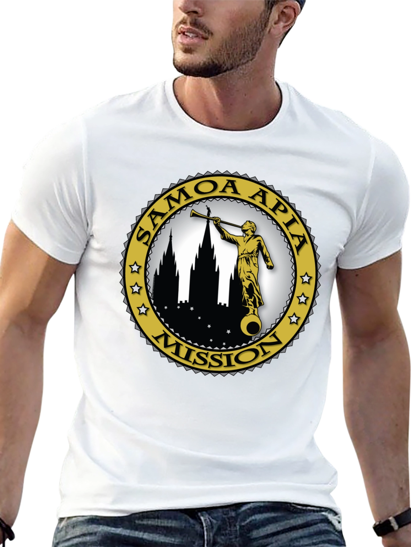 Samoa Apia Mission T-Shirt - Classic Black Cotton Tee