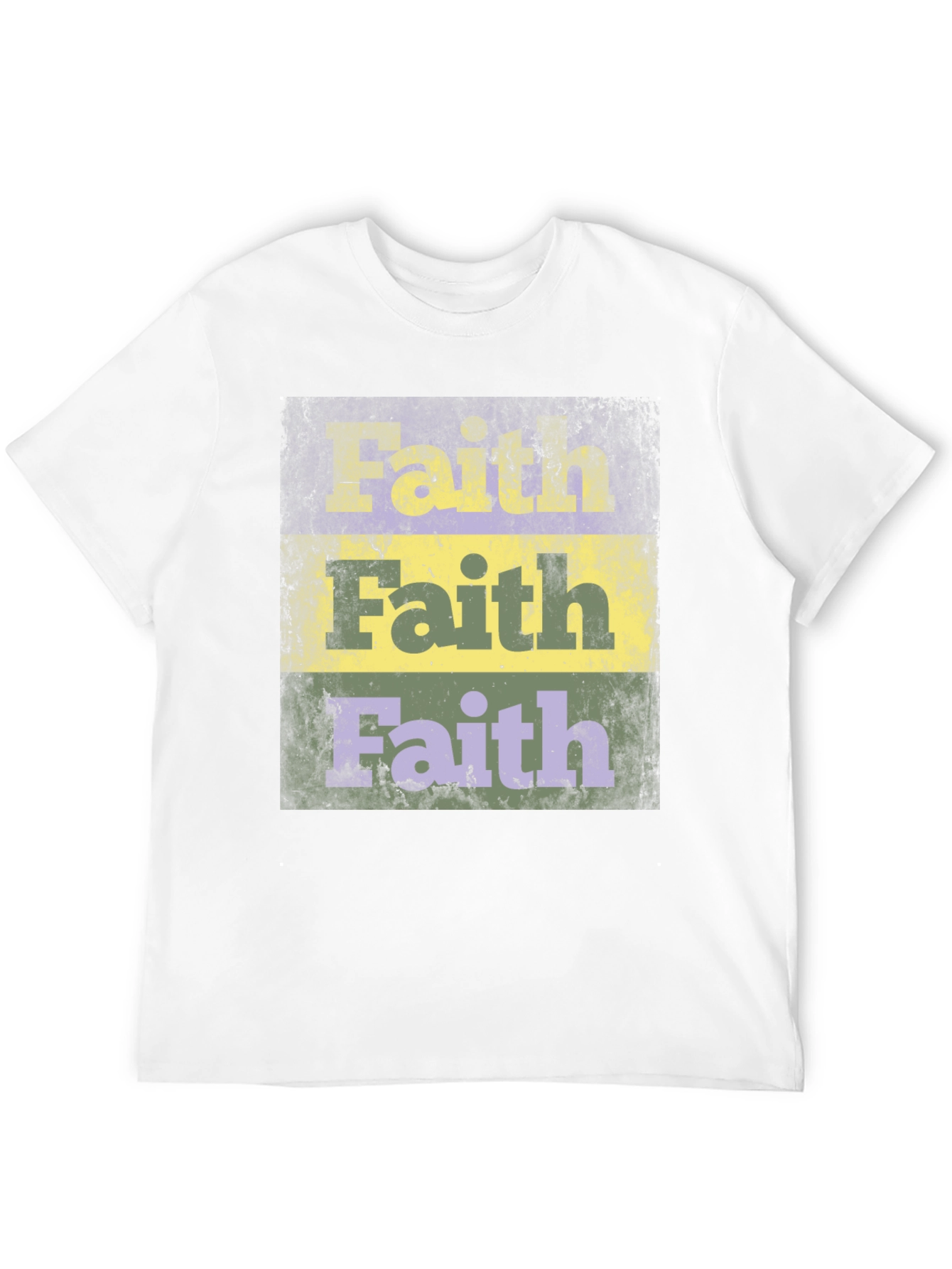 Faith Distressed Graphic Print Black T-Shirt