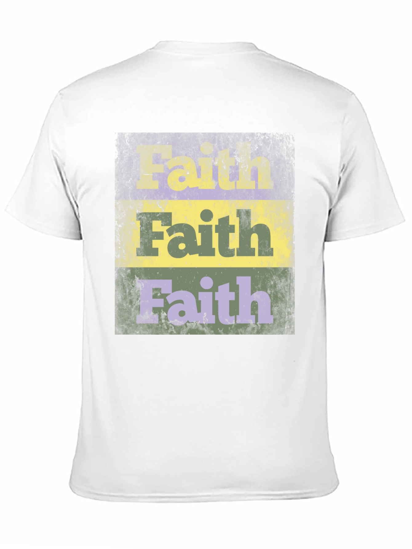 Faith Distressed Graphic Print Black T-Shirt