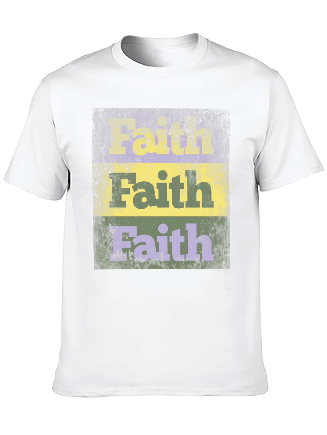 Faith Distressed Graphic Print Black T-Shirt