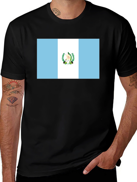 Guatemala Flag T-Shirt - Black Tee