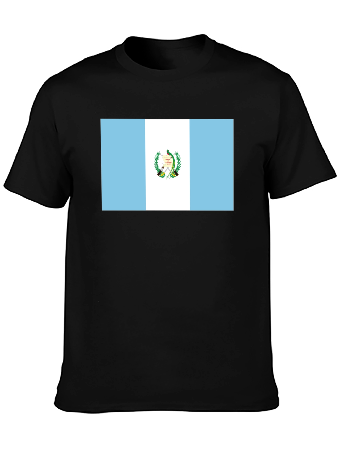 Guatemala Flag T-Shirt - Black Tee