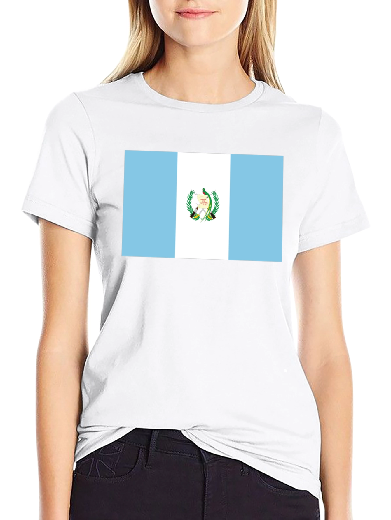Guatemala Flag T-Shirt - Black Tee