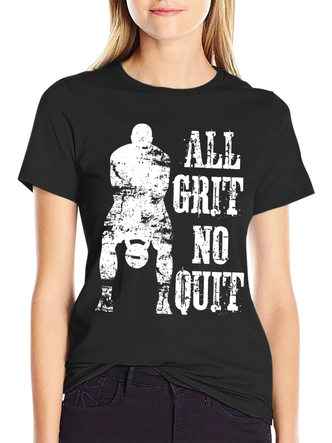 All Grit No Quit Graphic Tee - Black