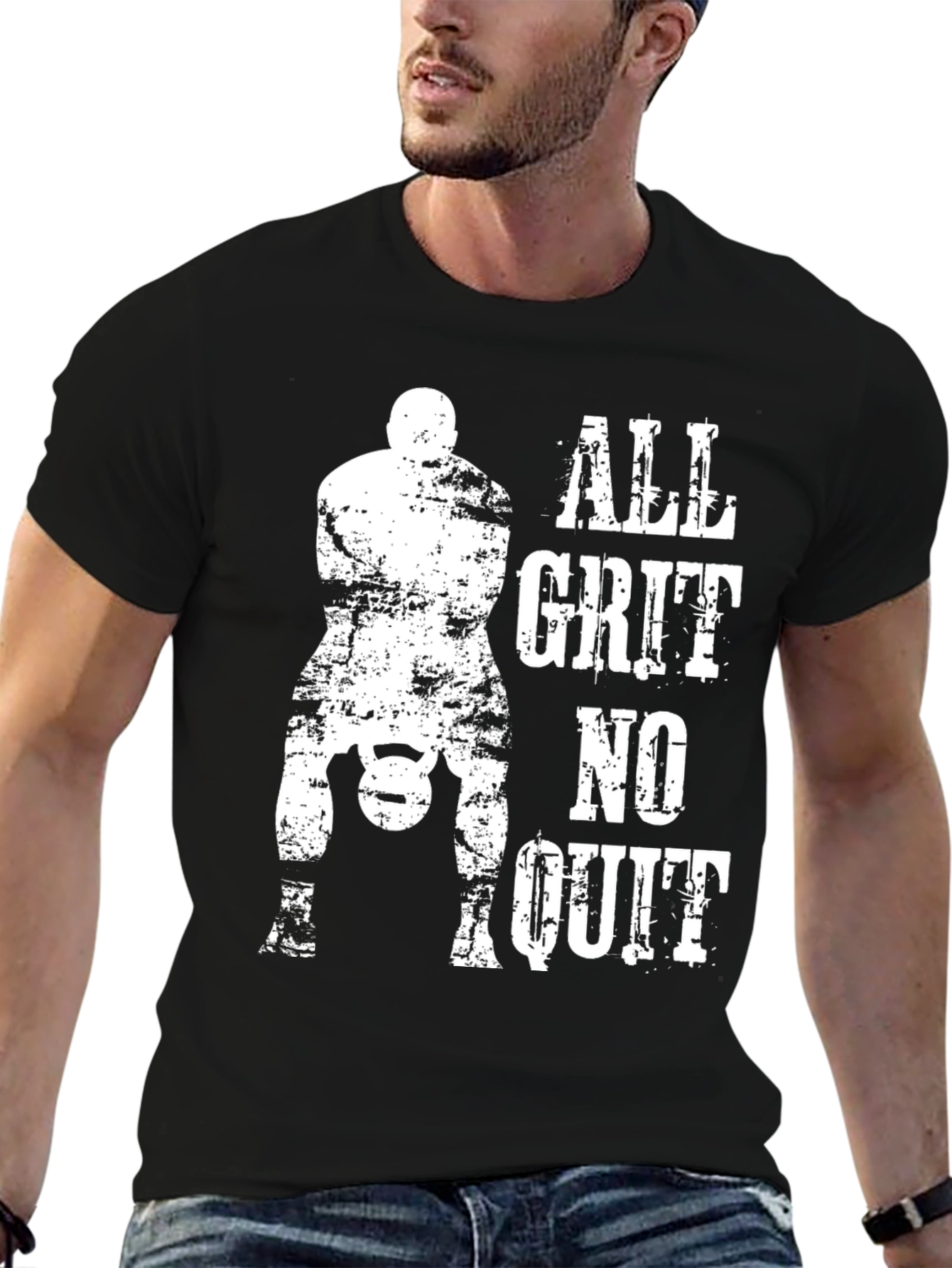 All Grit No Quit Graphic Tee - Black