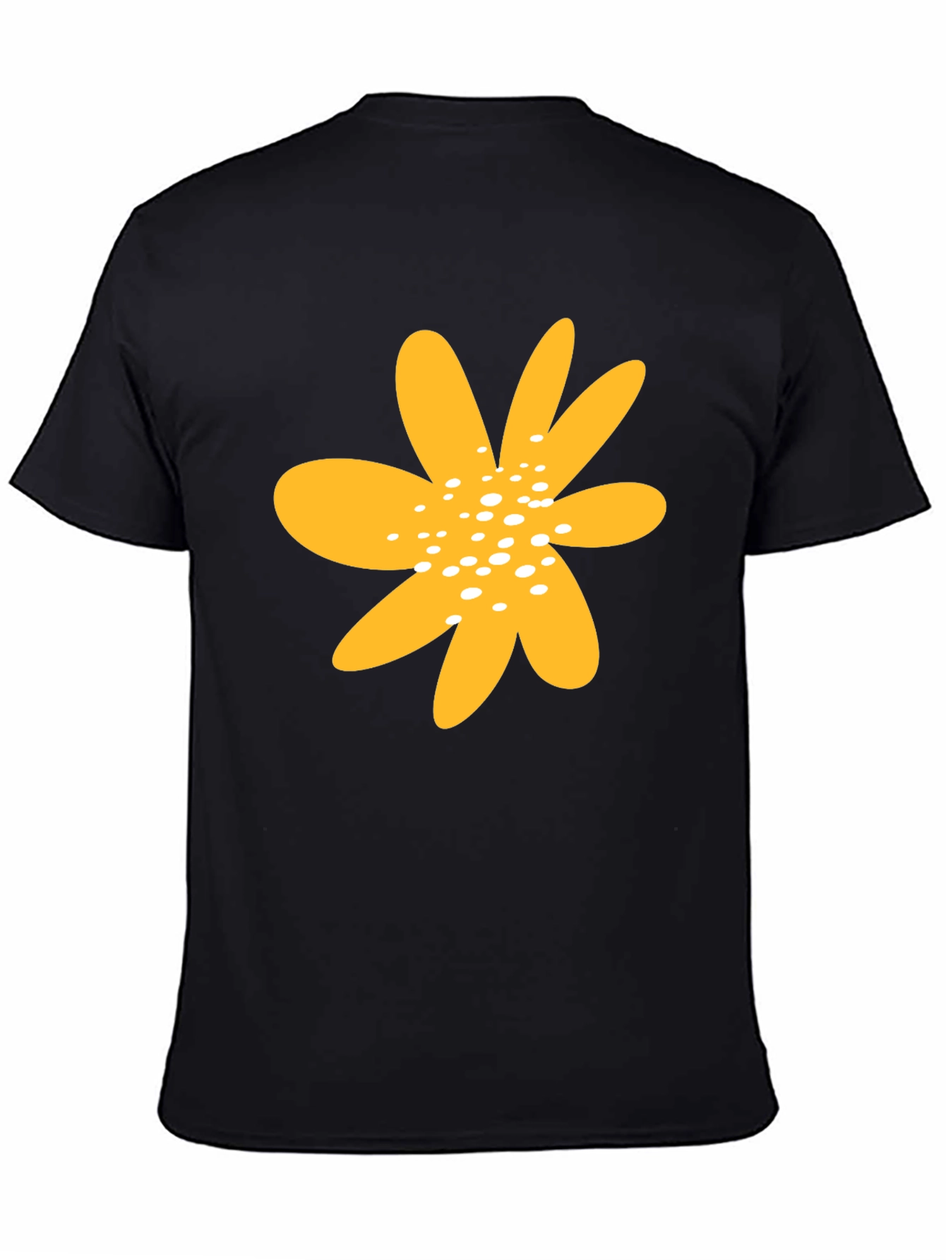 Bold Floral Graphic Black T-Shirt