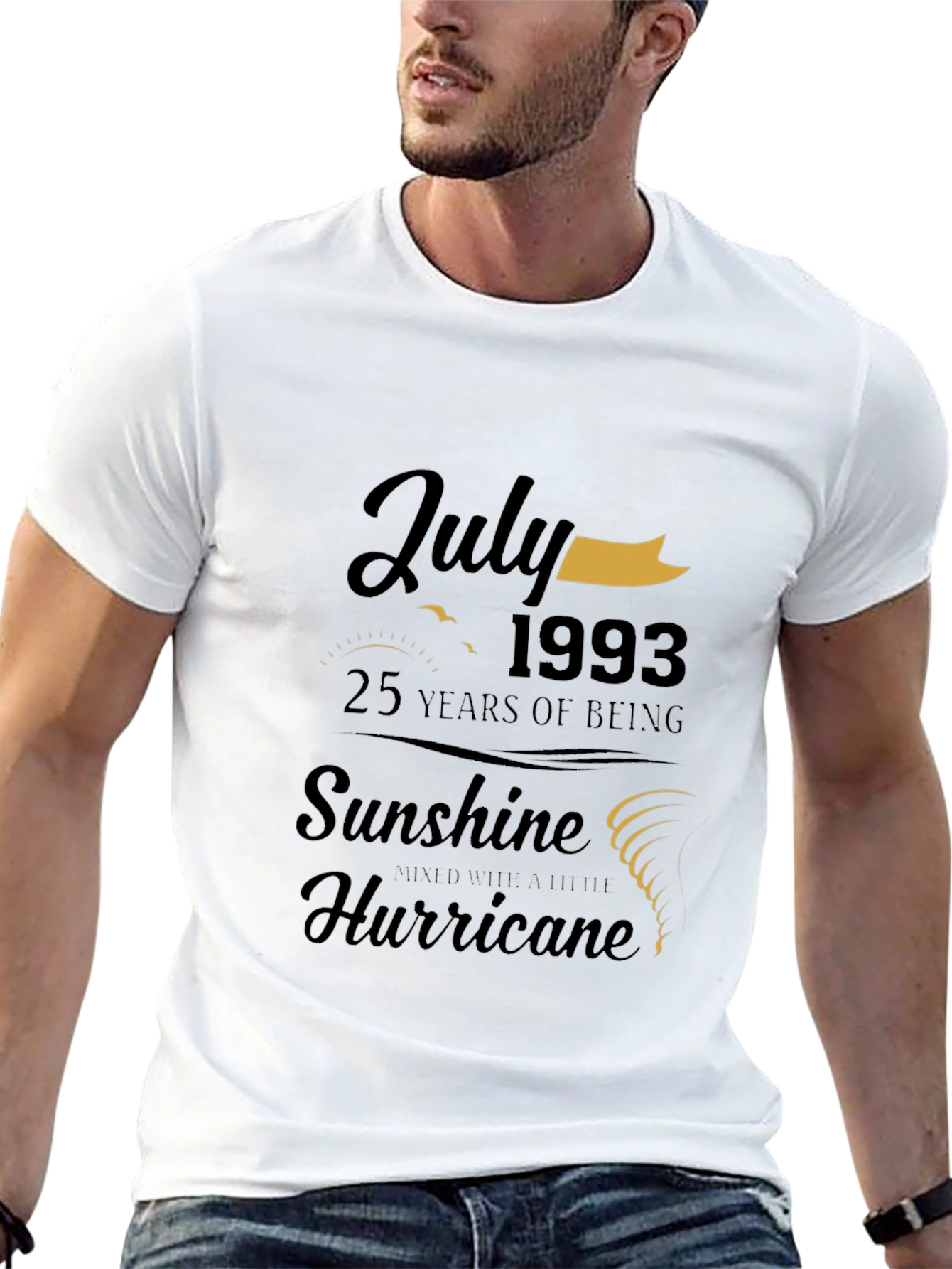 July 1993 Birthday T-Shirt: Sunshine & Hurricane