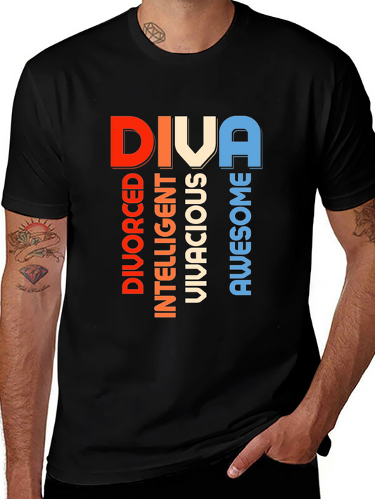 DIVA Graphic T-Shirt - Divorced Intelligent Vivacious Awesome