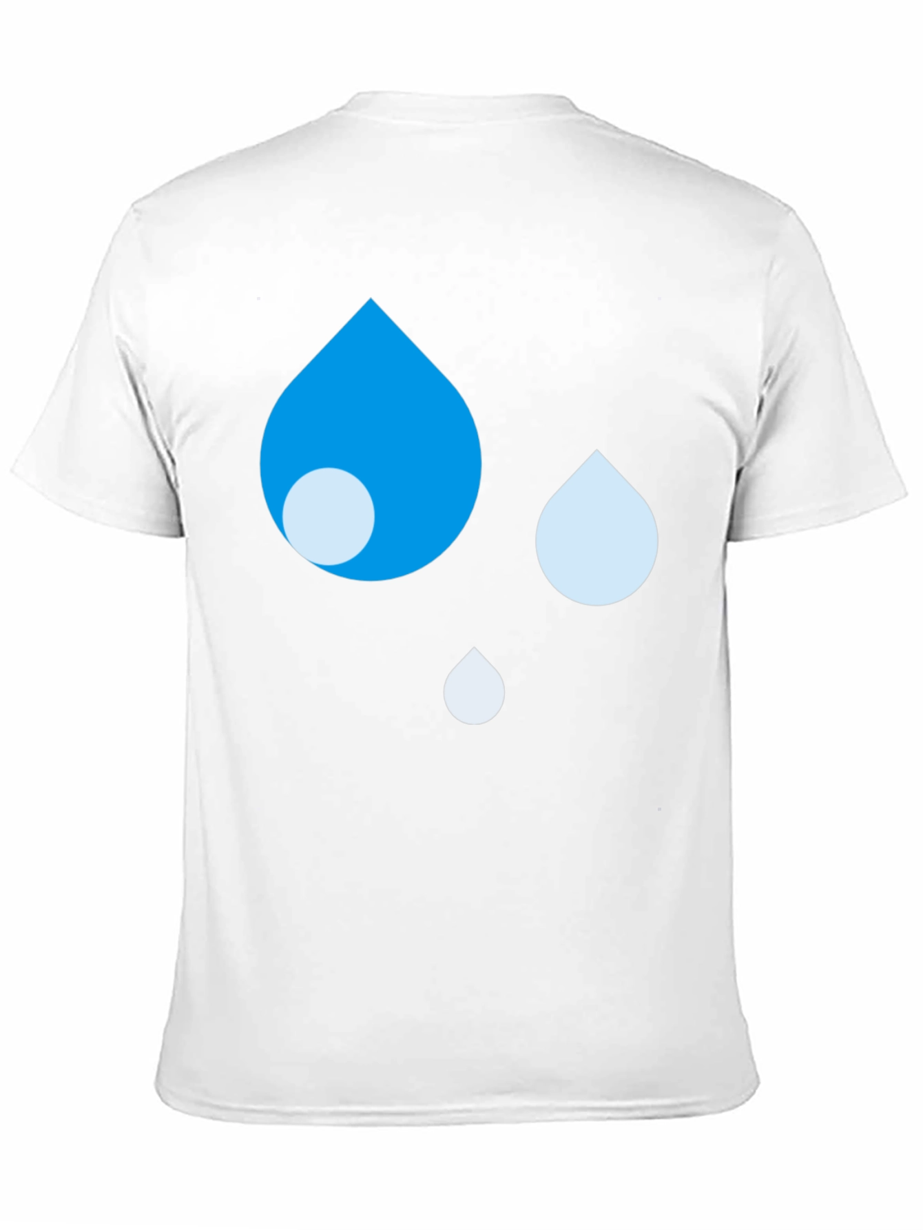 Blue Raindrop Graphic Black T-Shirt